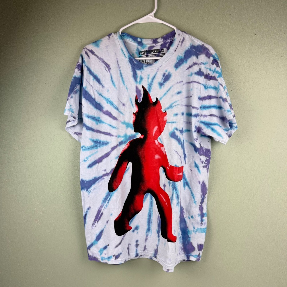 Travis Scott Astroworld Festival 2021 Tie Dye T-Shirt Cactus Jack Mens Medium